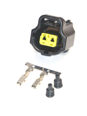 AMP 184004-1, BLACK, KEY C . Разъём гнездовой 2-х контактный серии SSC (Sealed Sensor Connector) System.