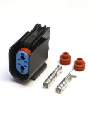 DJ7022Q-2,8-21.  Разъём гнездовой  2-х контактный