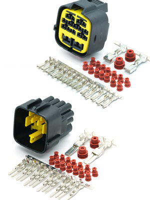 DJ7161Y-2.3/6.3-21(11). Разъём 16-ти конт. межжгутовой комбинированный с двумя силовыми контактами+14 слаботочных.