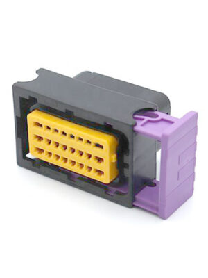 FCI 211PC249S0005. Скарт гнездовой 24-х конт. комбинированный.Чёрный корпус.