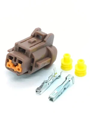 DJ7029A-2,2-21. Разъём 2-х контактный гнездовой . (коричневый корпус)