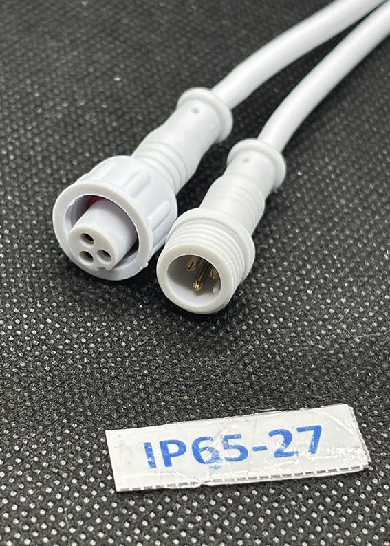 BLHK12-3PW. Разъём герметичный межжгутовой 3-х контактный, L=40 см, D=14.6 mm. S=3х0.3 mm², IP67.