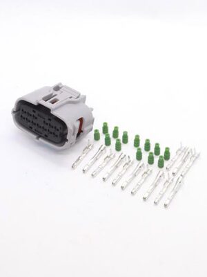Sumitomo 6189-1092. 90980-12326.Разъём гнезд. 13-ти конт. 2-х рядный series TS-025 (0.64 mm) для Toyota коробка передач (серый корпус,чёрная вставка)