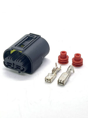 BMW 8373328-03. AMP 1-968642-1 . Разъём 2-х контактный гнездовой. ПТФ.
