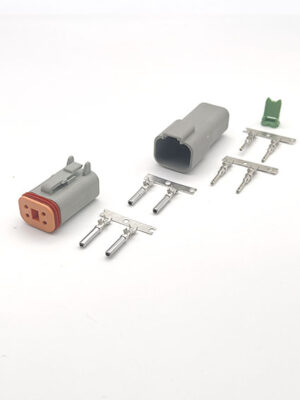 DT06-4S+DT04-4P.  Разъём межжгутовой серии DEUTSCH DT , 4-х контактный (Цена за пару)