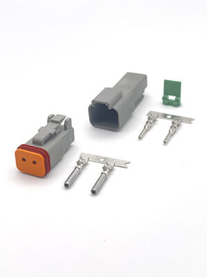 DT06-2S+DT04-2P.  Разъём межжгутовой серии DEUTSCH DT , 2-х контактный (Цена за пару)