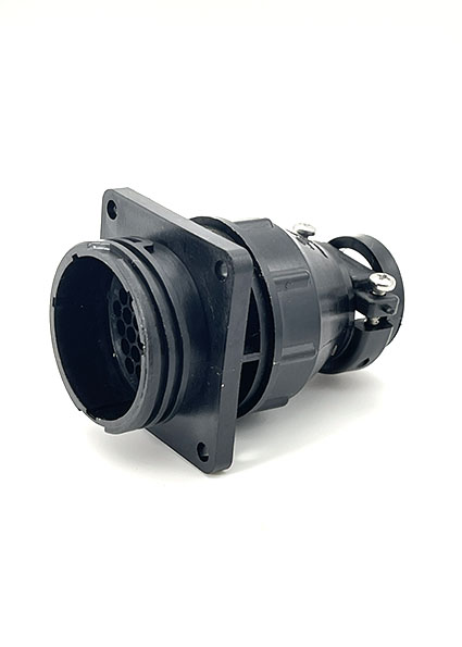 АМР 206838-1. Разъём штыревой 24 пин серии Circular Plastic Connectors под 4 крепежных отверстия с адаптером. (Российский аналог)
