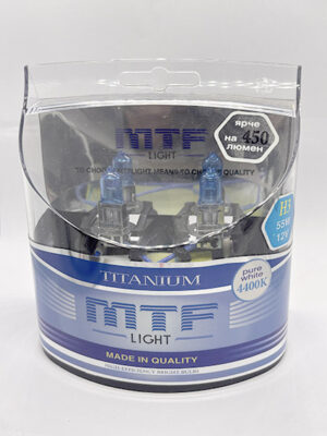 Лампа галогеновая Н3, MTF LIGHT TITANIUM. 12 V. 55W. (Комплект 2 шт).