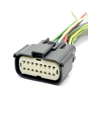 MOLEX 33472-1601 Разъём гнездовой двухрядный 16-ти конт. серии МХ150. Фара Jeep Cherokee,Ford Focus, Mondeo,Fiesta,Kuga с проводом.
