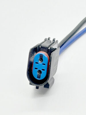 DJ7022Q-2,8-21. Разъём гнездовой 2-х контактный с проводом.